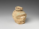 Aryballos (perfume jar) in the shape of a hedgehog, Faience