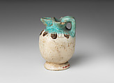 Aryballos (perfume vase) with trefoil opening, Faience