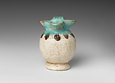 Aryballos (perfume vase) with trefoil opening, Faience