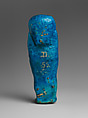 Uninscribed shabti, Faience