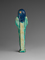 Uninscribed shabti, Faience