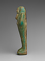 Shabti of the Treasurer of Lower Egypt Pa-abumeh, called Psamtik-seneb, Faience