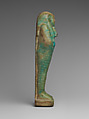 Shabti of the Treasurer of Lower Egypt Pa-abumeh, called Psamtik-seneb, Faience