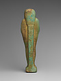 Shabti of the Treasurer of Lower Egypt Pa-abumeh, called Psamtik-seneb, Faience