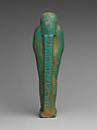 Shabti of the Treasurer of Lower Egypt Pa-abumeh, called Psamtik-seneb, Faience