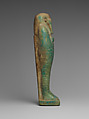 Shabti of the Treasurer of Lower Egypt Pa-abumeh, called Psamtik-seneb, Faience