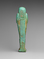 Shabti of the Commander of the Royal Fleet Tjanenhebu, Faience