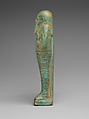 Shabti of the Treasurer of Lower Egypt Pa-abumeh, called Psamtik-seneb, Faience