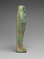 Shabti of the Treasurer of Lower Egypt Pa-abumeh, called Psamtik-seneb, Faience