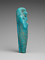 Shabti of the Overseer of the Portal Ahmose, Faience