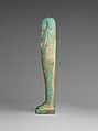Shabti of the Commander of the Royal Fleet Tjanenhebu, Faience