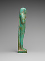 Shabti of the Overseer of the Fleet Hekaemsaf, Faience