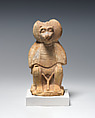 Figure of a Cynocephalus Baboon, Brown pottery
