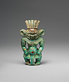 Bes-image figure, Faience, paste inlay