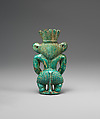Bes-image figure, Faience, paste inlay