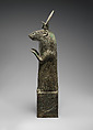 Statuette of an animal symbolizing Re, Cupreous metal