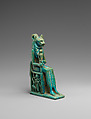 Amulet of a lion-headed Bastet, Faience