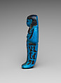 Shabti of the Adoratrice of Hathor Henettawy, wife of Painedjem I, Faience