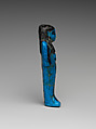 Shabti of the Adoratrice of Hathor Henettawy, wife of Painedjem I, Faience