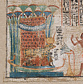 Painted Linen Depicting the Priest Tjanefer and his Family before the Goddess Hathor, Linen, paint
