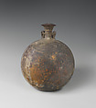 Lentoid Bottle ("New Year's Bottle") with the name of Padi..., the draftsman of the Divine Adoratrice, with names of others including Wahibrenebpehty, Faience