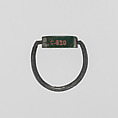 Signet ring, Green jasper plaque on silver ring