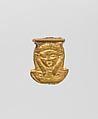 Bead, Hathor head, Gold