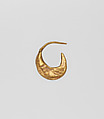 Earring, from cat mummy, Gold