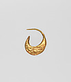 Earring, from cat mummy, Gold
