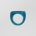 Signet ring, Blue faience
