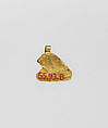 Amulet, falcon pendant, Gold