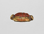 Scarab ring, Carnelian, gold