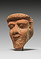 Head of a bearded man, Pottery