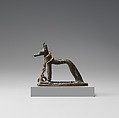 Figurine of Wepwawet, Cupreous metal, gold wire