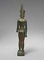 Statuette of Neit, Cupreous metal with precious metal inlay