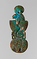 Menat Counterpoise, Greenish blue faience