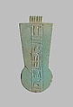 Menat Counterpoise, Darius I, Green faience