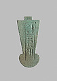 Menat Counterpoise inscribed beloved of Sakhmet the Great, Beloved of Ptah, Green faience