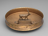 Bowl with a Hathor cow, Bronze