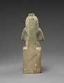 Statuette of Isis with the infant Horus, dedicated by Ankhhor, son of Perekhbanebdjedet and Heretib, Anhydrite