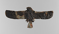 Falcon pectoral, Tin and lead alloy, resin, linen