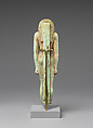 Statuette of a snake-headed deity, Faience