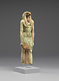 Statuette of a snake-headed deity, Faience
