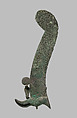 Feather and uraeus attachment for the crown of a large statue of Osiris, Bronze or copper alloy