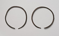 A pair of bracelets or anklets, Copper alloy