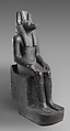 Statue of a seated Anubis, Stone - Granodiorite