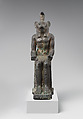 Statue of a lion-headed male deity, probably a local form of Horus, Metal - Bronze