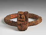 Key on a ring, Iron or copper alloy, rusted