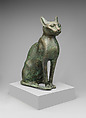 Cat Statuette intended to contain a mummified cat, Leaded bronze