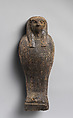 Falcon-headed coffin and grain mummy with Osiris mask, coffin: wood, paint; mummy: linen bandages; mask: wax